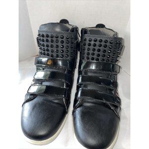 Men’s SZ 9.5 ALDO Spiked Studded Giraffe Print Hi Top Fashion Sneakers Shoes